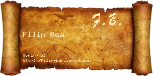 Filip Bea névjegykártya